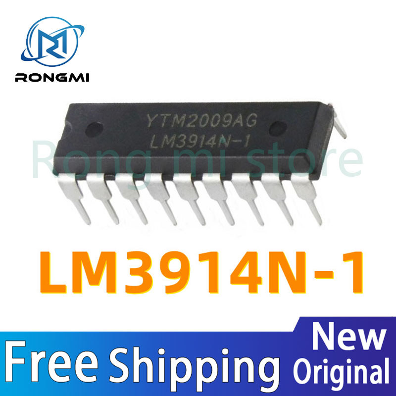 10-100Pcs LM3914N-1 LM3914N Voltage Comparator LM3914 Battery Display Board Common IC DIP-18 IC Chip