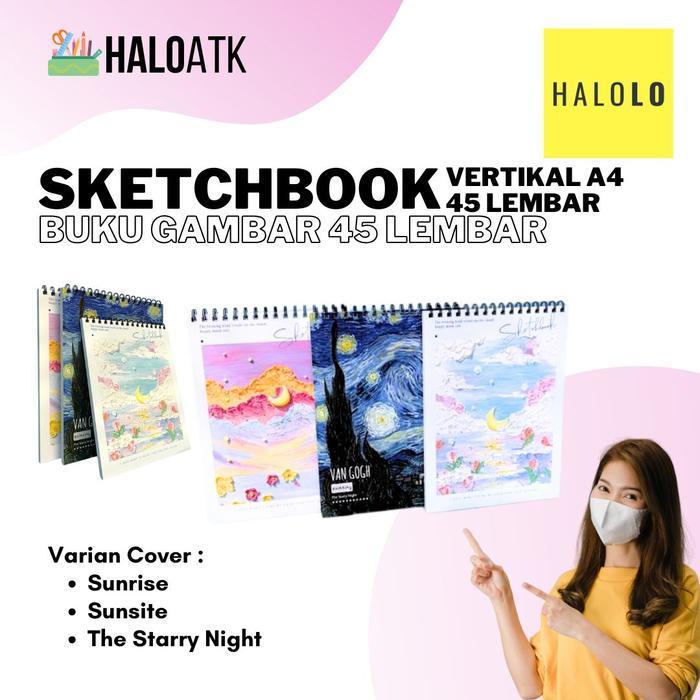 Sketchbook A4 Sketch Book Vertikal 45 Lembar Buku Gambar Buku Sketsa Vertikal Jilid Spiral