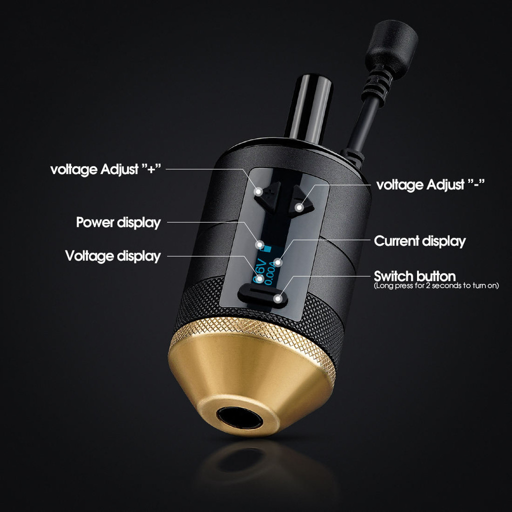 Rotary Tattoo Machine Wireless tattoo Grips RCA DC Optional Needle Grip Electric Rechargeable Tattoo