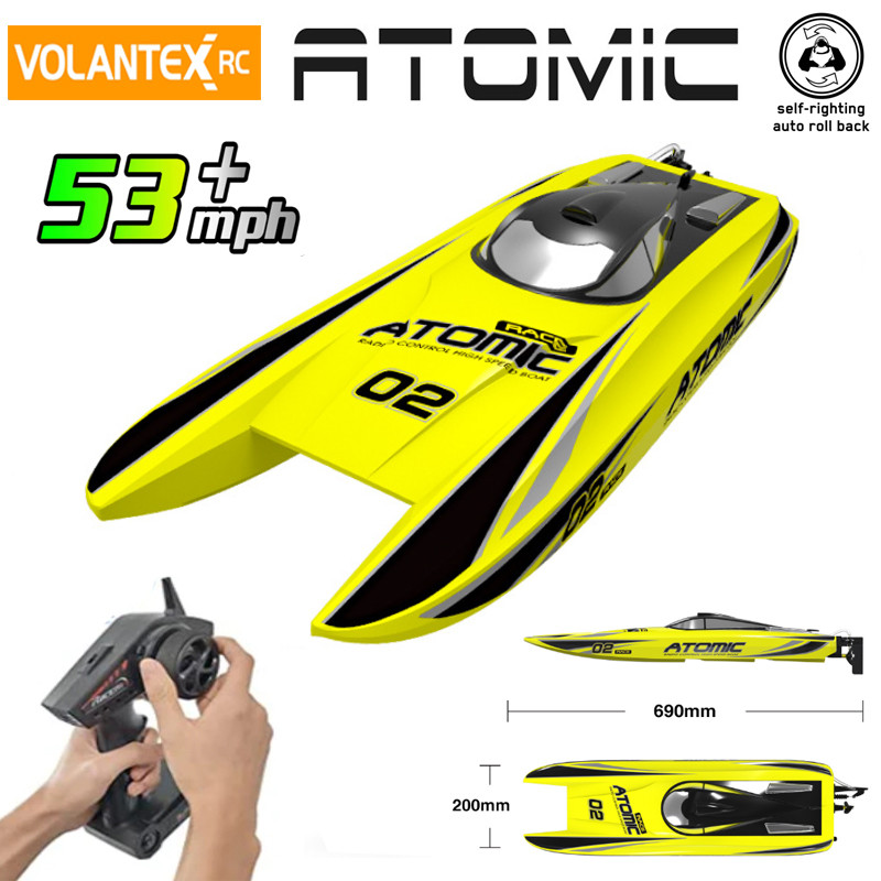 Volantex 792-4 RTR 70cm ATOMIC RC Boat 2.4G Brushless 60km/h High Speed Remote Control Boat Model