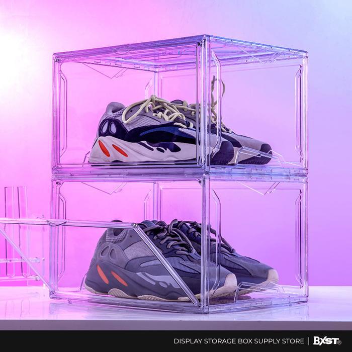 [CRYSTAL] Sneakers Box Full Acrylic Side Open Transparent Extra Large