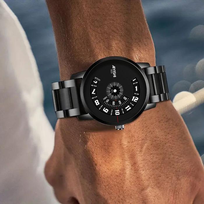 Jam Tangan Pria Aiyishi Tahan Air Original Brand Stainless Steel Gaya Keren Fashion Jam Tangan Pria