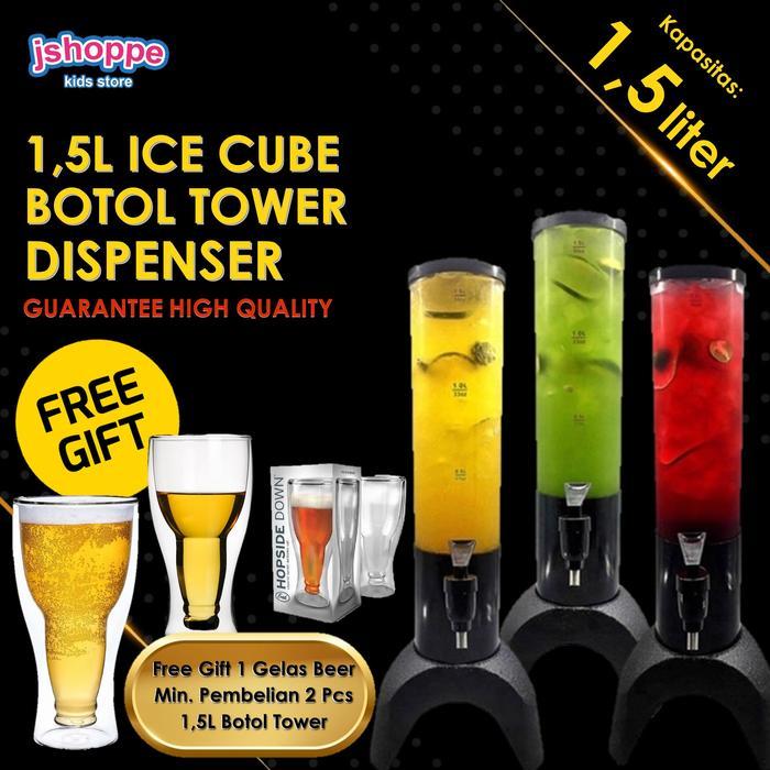 [BERGARANSI] 1.5L Ice Cube Beer Tower Dispenser / Botol Tower / Bir Tower Botol Tower Dispenser