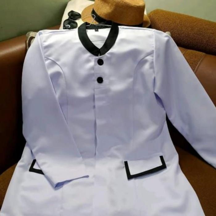 terlaris [ MODEL TERBARU ] BAJU DINAS PUTIH HITAM Wanita BLEZER WANITA PNS ASN Seragam Kerja Panjang