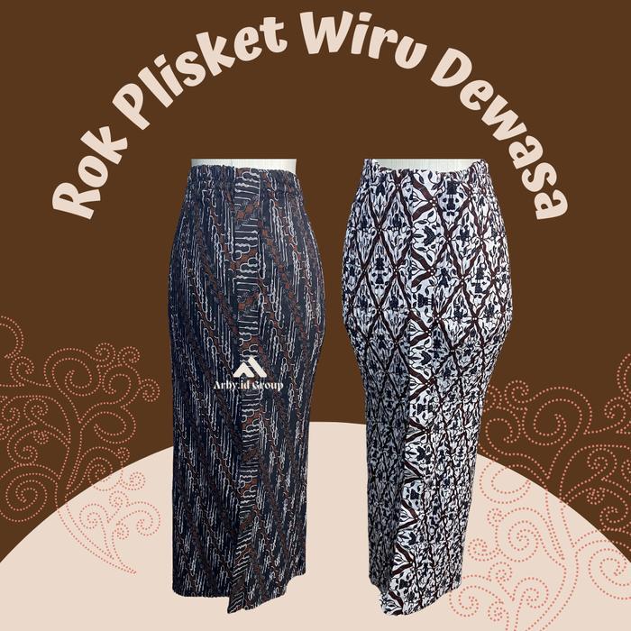 Rok Plisket Wiru Dewasa/ Bawahan Kebaya/Rok Wiru