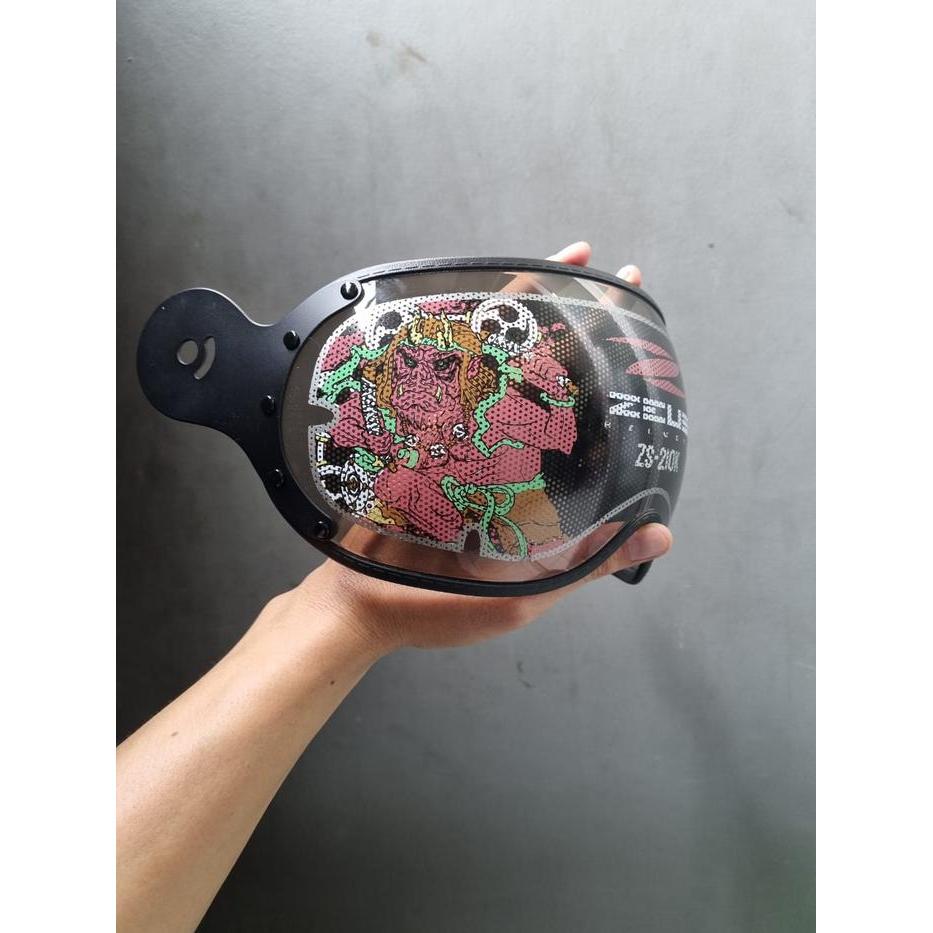 Zeus 210K Black Retro Single Visor Helmet Terlaris