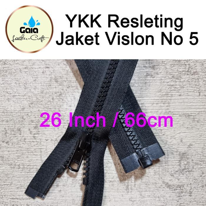 YKK zipper ritsleting jaket vislon no 5