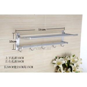 Rak Kamar Mandi / Gantungan Handuk Kamar Mandi Aluminium / Rak handuk / Rak Gantungan / Rak Handuk