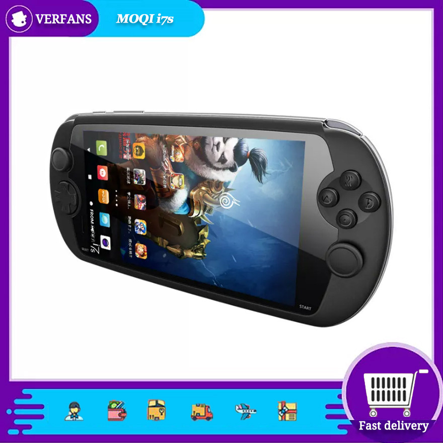 100% original MOQI i7s handheld android gaming console dual 6000mAh sim card smart game phone