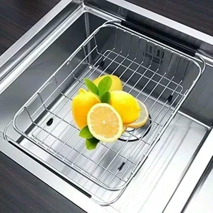 Wire basket tempat tirisan piring tempat cuci sayur