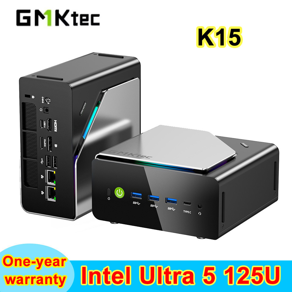 GMKtec Nucbox K15 MINI PC Intel Ultra5 125U Windows 11 Dual DDR5 3*M.2 2280 PCIE3.0 SSD WIFI6 BT5.2