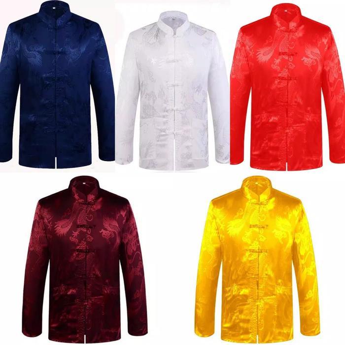 Cheongsam Atasan Pria Lengan Panjang