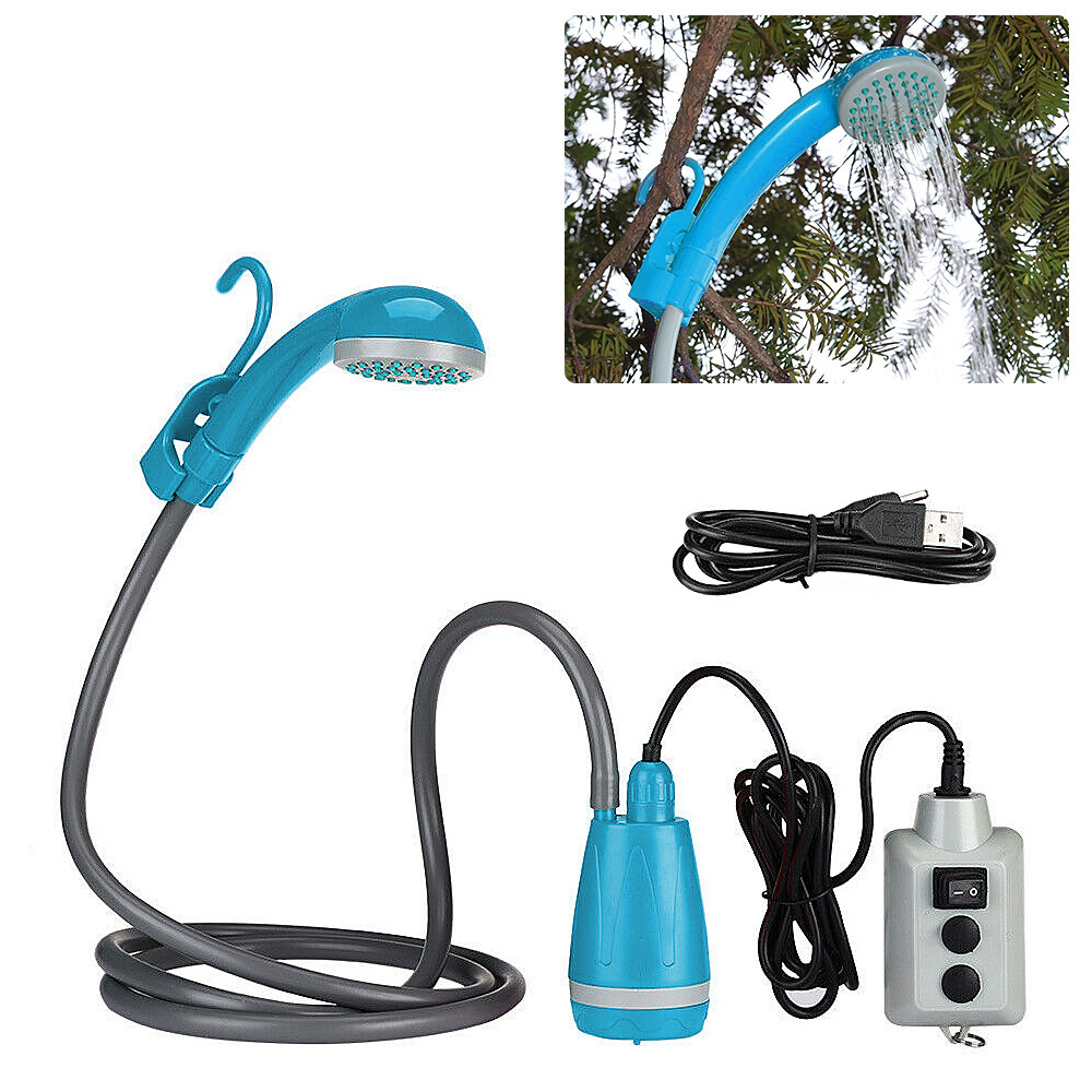 Tomshoo Portable Camping Shower Outdoor Camping Shower Pump Rechargeable Shower Head Outdoor