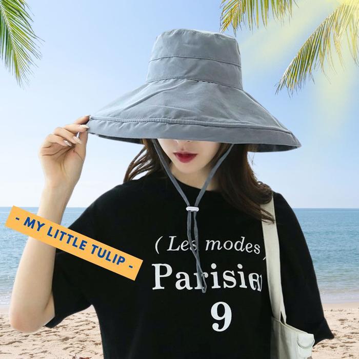 Topi Pantai Lebar / Topi Lebar Besar Polos / Topi Wanita Topi Kepala