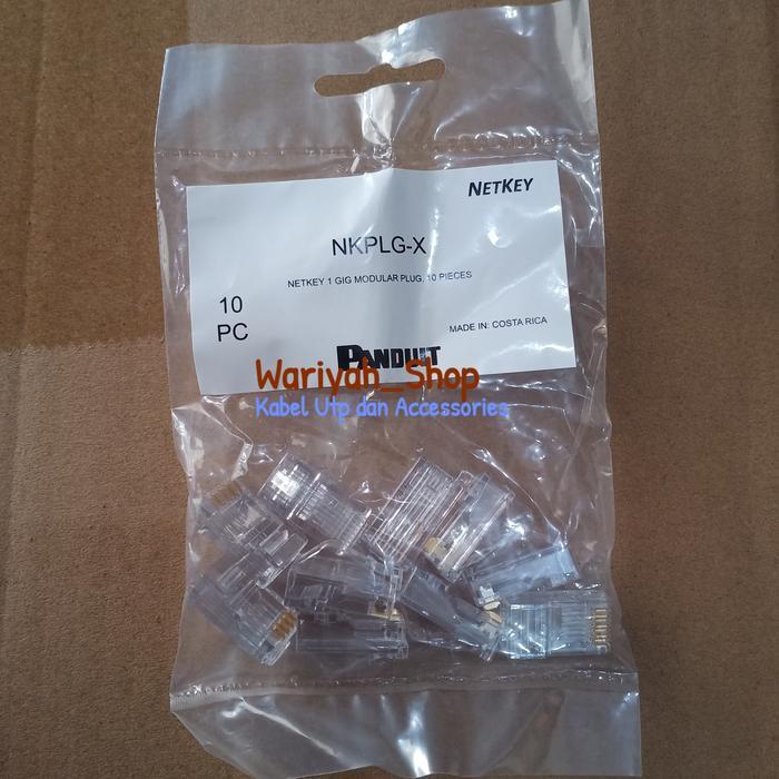 PANDUIT NETKEY KONEKTOR RJ45 CAT.6 PANDUIT NKPLG-X 1GIG MODULAR PLUG RJ45 CAT.6 ORIGINAL PANDUIT