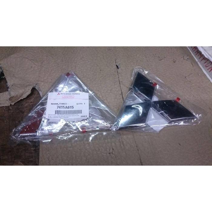 Emblem Mitsubishi Tiga Berlian Chrome