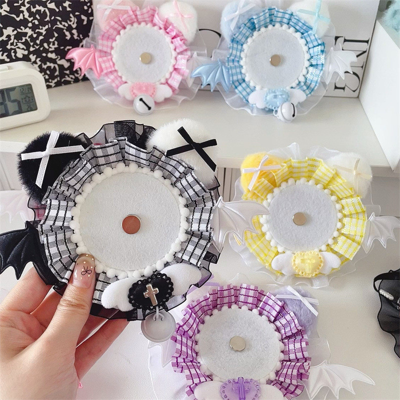 Diy Handcrafted Lace Anime Badge Holder Fashion Lolita Itabag Pins Photo Display Bracket Ribbon