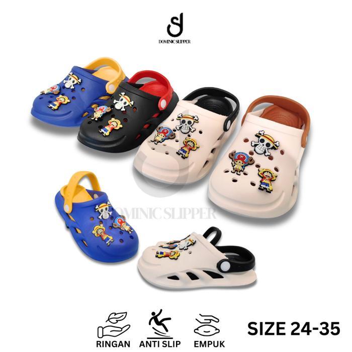 Bata Tomkins - Dm Sandal Baim Anak Cowok Cewek One Piece Double Sol Terbaru Bahan Karet Eva Anti