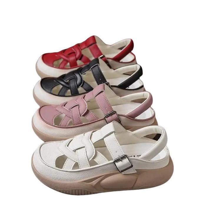 Pinkey P253 Sepatu Wedges Wanita Sepatu Gladiator Wanita Style Terlaris Populer Karet Merah Sandal