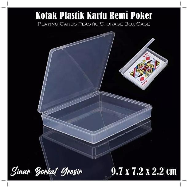 Kotak Plastik Kecil Penyimpanan Kartu Remi Kartu Kredit ID Card Uno