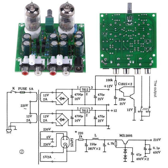6J1 Hi Fi Stereo Elektronik Papan Tabung Preamplifier Selesai Preamp