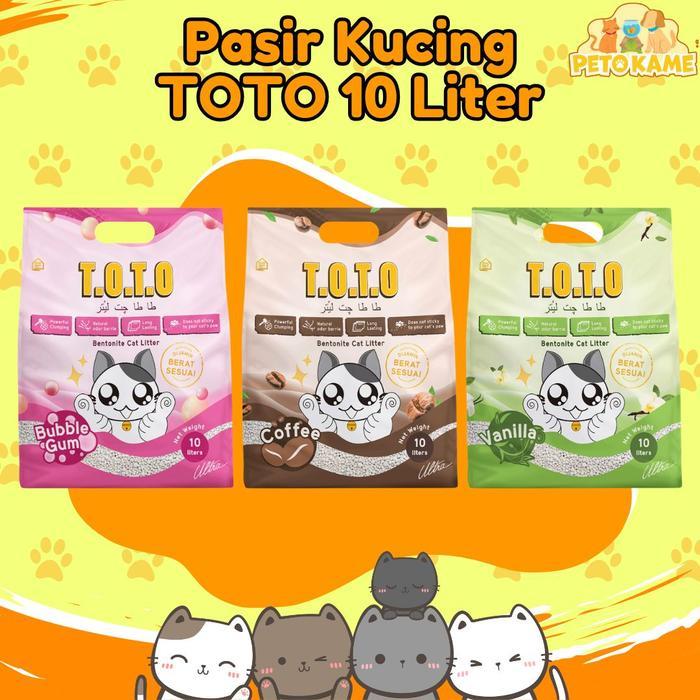 Pasir Kucing TOTO 10 Liter Pasir Gumpal Wangi Kotoran Kucing