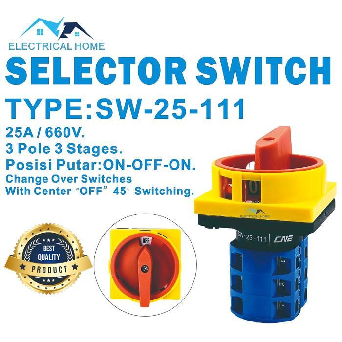 Selector Switch/ Cam Switch ON-OFF-ON 25A