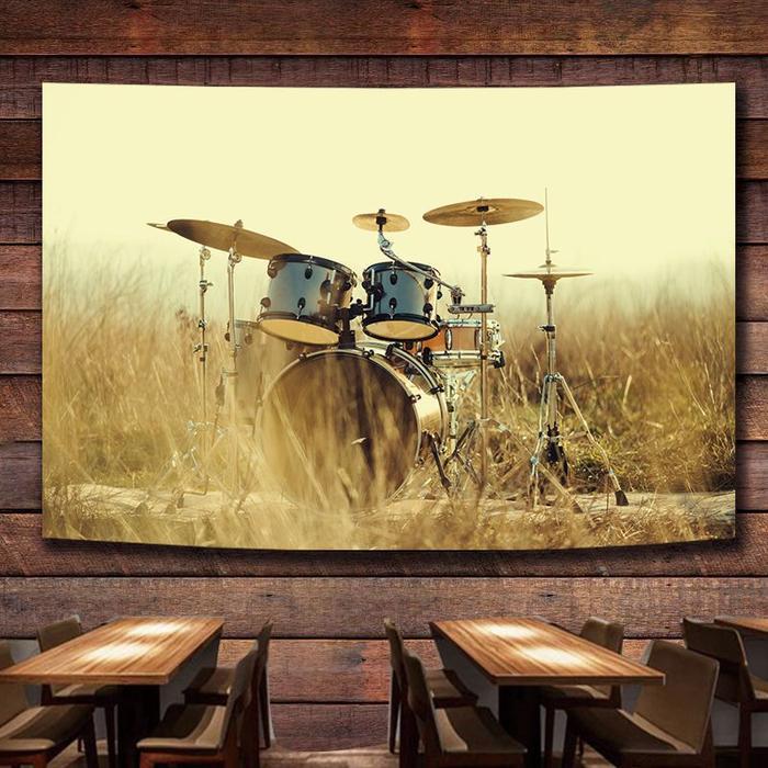 Wallpaper Dinding Untuk Instrumen Drum Set Wallpaper Dinding Kamar Tidur/Studio Permadani Bar