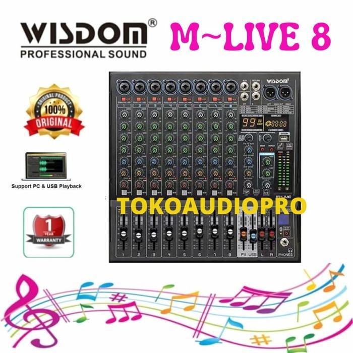 Mixer Wisdom M-Live8 Mixer Audio Dengan Bluetooth Mlive8 Mlive-8 Co