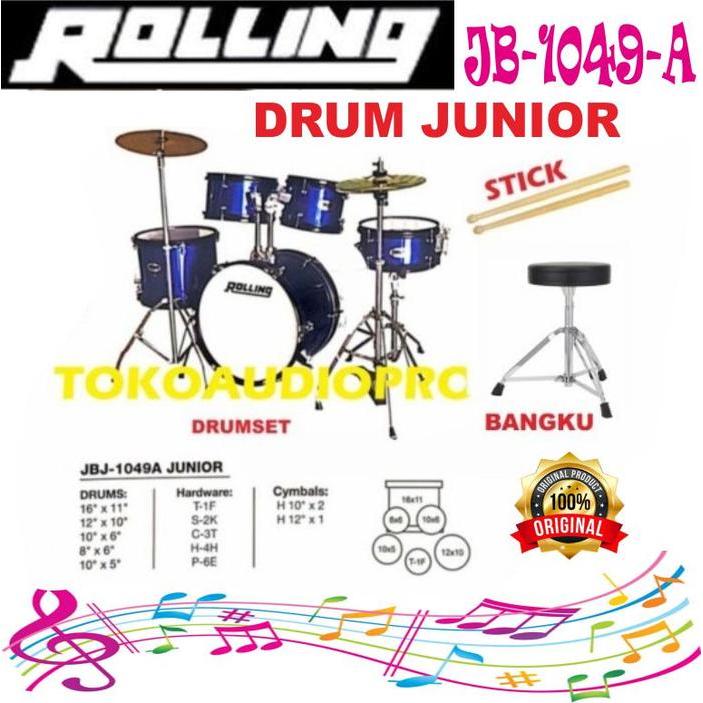 Rolling Jbj1049A Drum Set Junior Rolling Drum Anak- Anak Jbjh-1049A Co