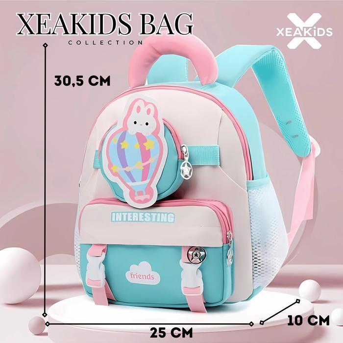 TAS SEKOLAH PAUD TK TAS JALAN JALAN ANAK LAKI-LAKI ANAK PEREMPUAN BUNNY BALOON POLICE CAR