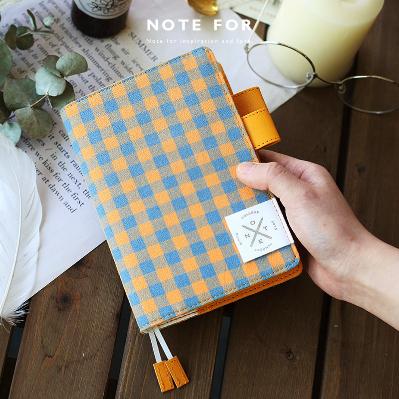 NOTE FOR Academy Style Journal Upgraded Fabric Outer of Cover with Soft Feeling, Faux Leather