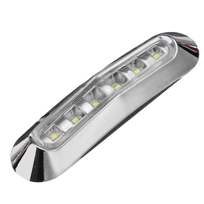 10 PCS 12V 24V 6 LED SIDE MARKER LIGHTS LAMPU PUTIH UNTUK TRUK