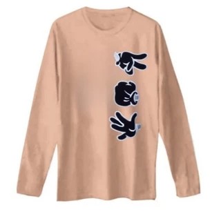 Kaos Wanita Lengan Panjang Katun Ukuran L-XL