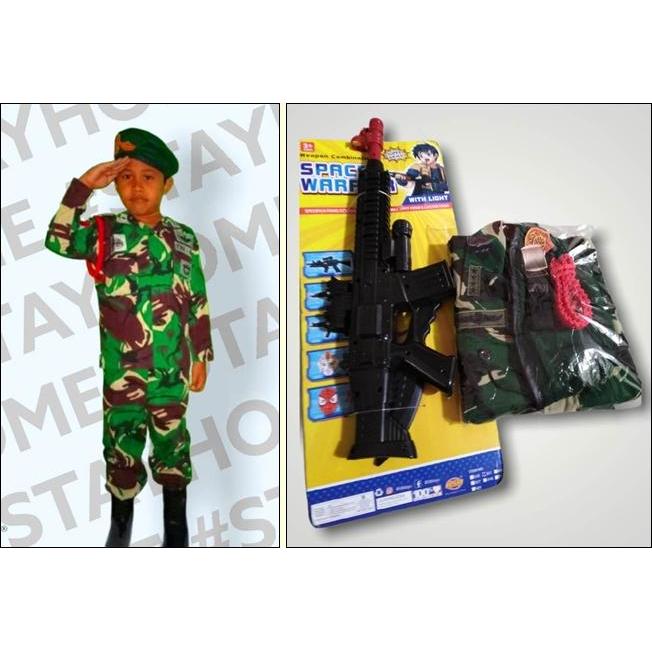 Baju Tentara Anak Kostum Profesi Tni Untuk Anak Model Pdl Nkri Tni Ad