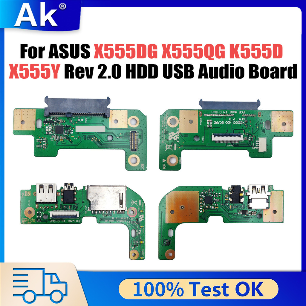 X555Dg For Asus X555Qg Hdd Hard Disk Dr Usb Audio Board K555D X555Y X555B Rev:2.0 100% Tested Fast