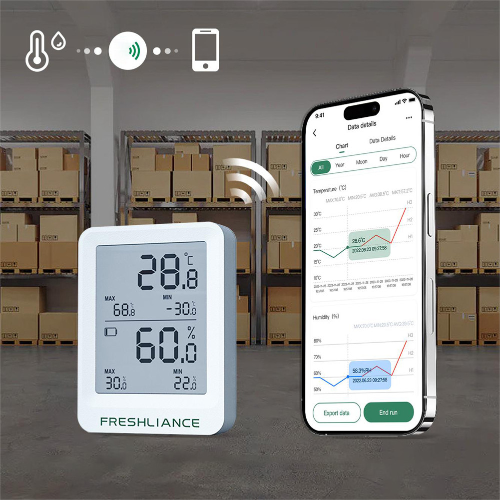 BT TEMPERATURE AND HUMIDITY RECORDER FRUIT COLD STORAGE COLDCHAIN TRANSPORTATION TEMPERATURE LOGGER