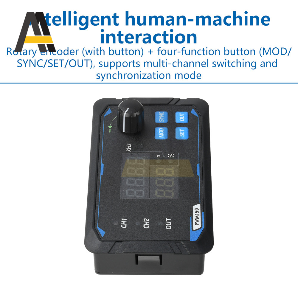 NEW PWM150 DUAL CHANNEL SIGNAL GENERATOR FOR SERVO MOTOR DRIVERS FREQUENCY METER ADJUSTABLE SQUARE