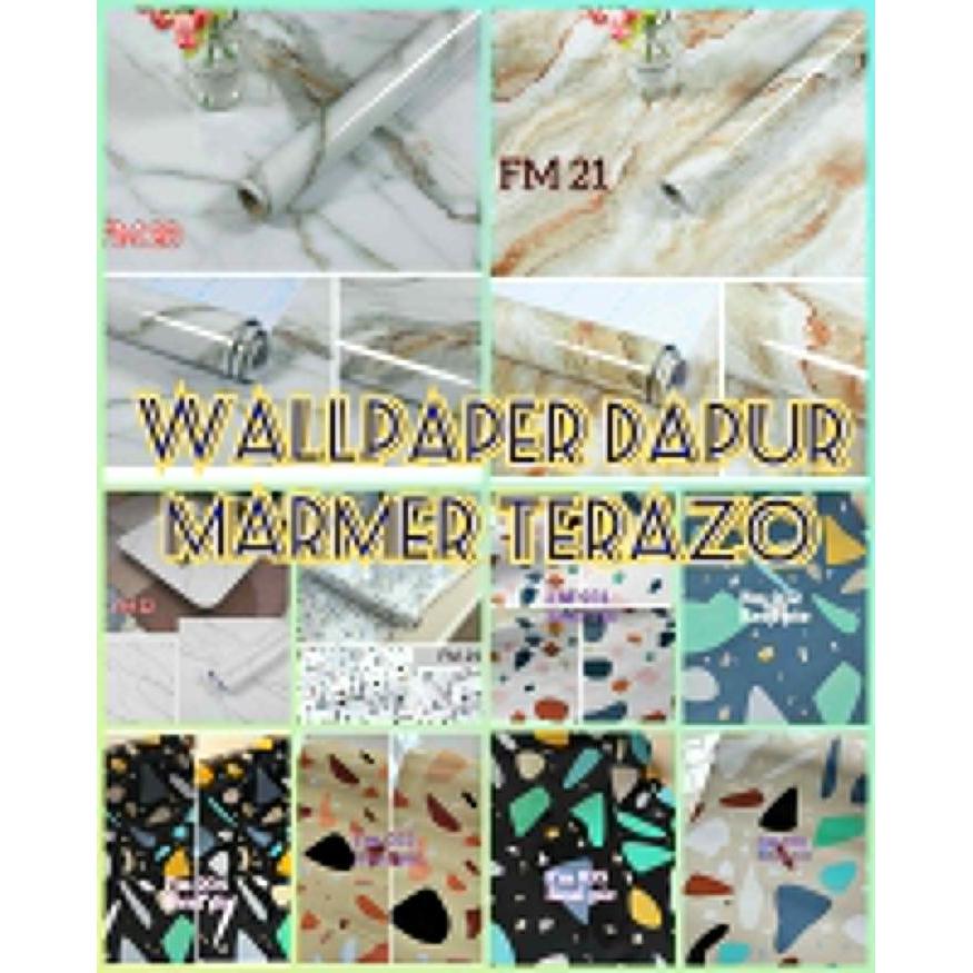 Wallpaper Marmer Glossy Wallpaper Glossy Wallstiker Marmer Fm 21,22,23