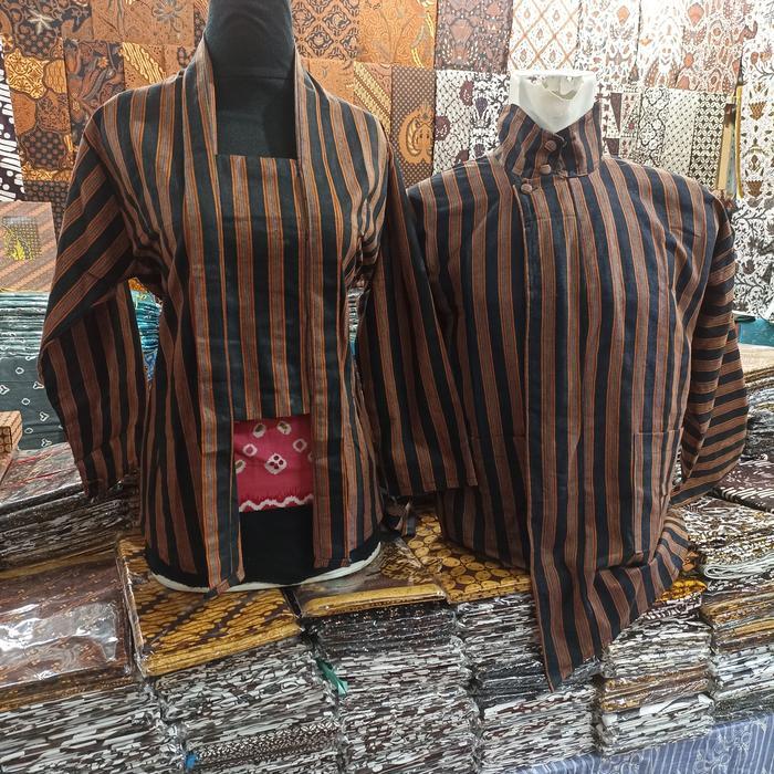 Baju Lurik Jawa Sorjan Kebaya Lurik Pakaian Adat Batik Jogja #Gratisongkir