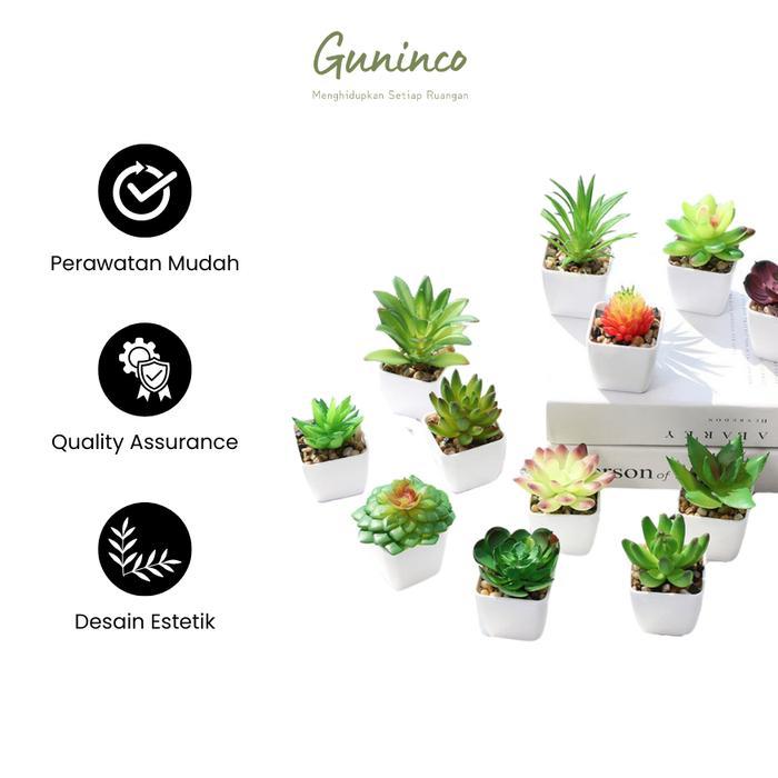 Promo [Guninco] Kaktus Sukulen Mini Artificial Dekorasi Tanaman Hias Palsu Aesthetic Hiasan Latex