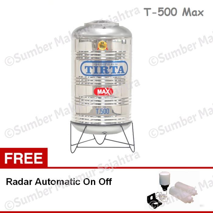 Tangki Air Stainless Tirta T 500 MAX Toren Tandon 500 Liter
