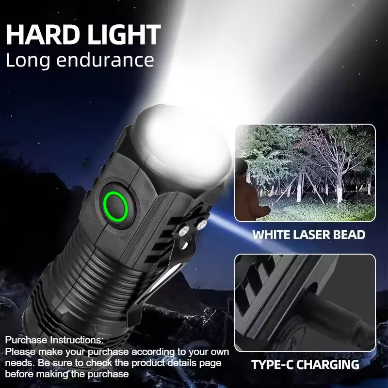 New Ultra Powerful Flashlight 3 Core Led Tactical Flashlight Three-Eyed Monster Led Flashlight