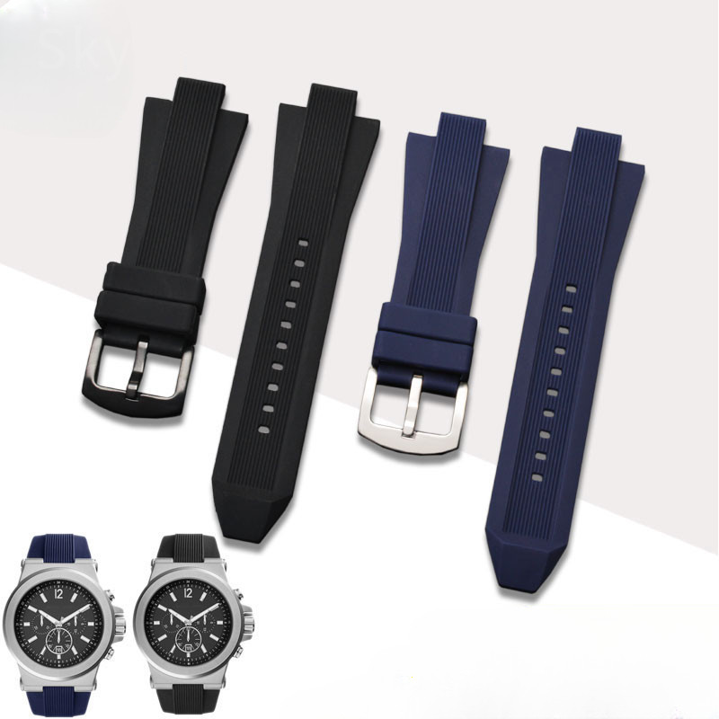 13X 29Mm Safe Durable Watchband For Mk8729 8184 9020 Convex Interface Sport Personality Silicone
