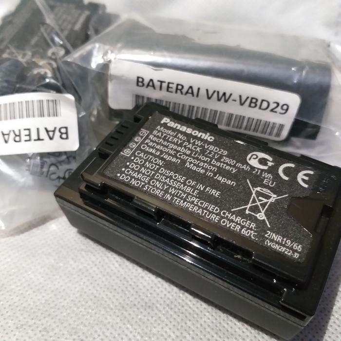 Baterai Panasonic Vw-Vbd29 For Hc-Mdh2, Mdh3, Pv100, X1000