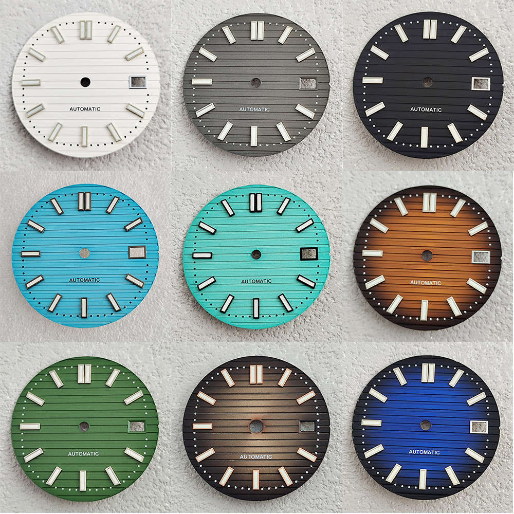 Nh35 S Logo Dial 29.8Mm/30.5Mm Dial Green Dial Suitable For Nh35 Movement Nautilus Watch Accessories
