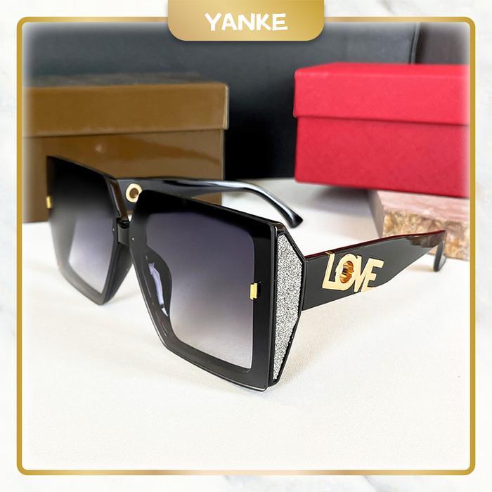 [Paket Kotak & Lap] Kacamata Hitam Uv400 Kacamata Besar Kacamata Wanita Sunglasses Kacamata Cewek