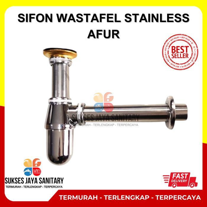 Grohe Sanitary - Sifon Wastafel Cuci Tangan Botol Stainless Afur Pembuangan Tiang