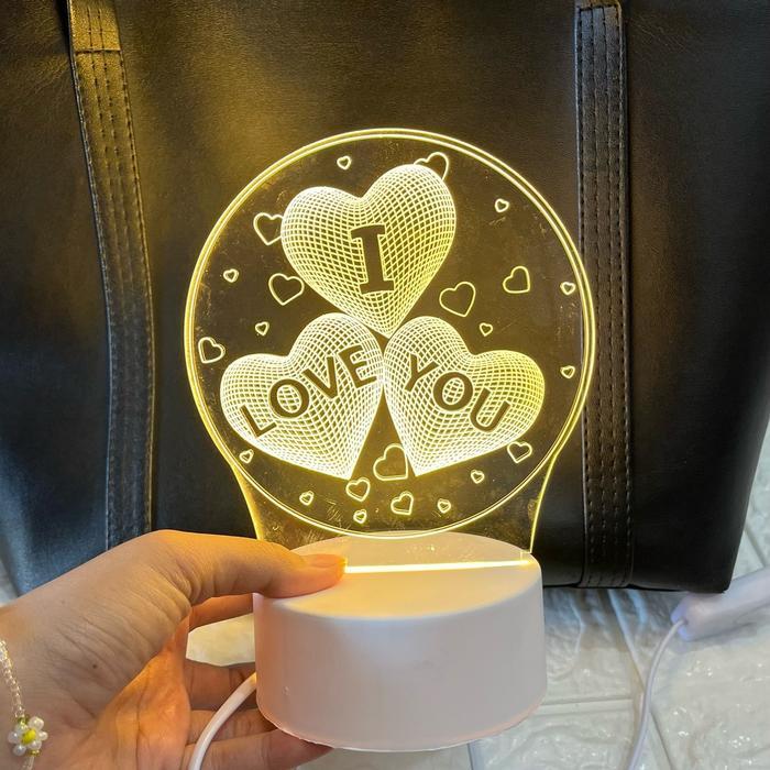 LAMPU LED 3D TRANSPARAN AKRILIK LAMPU TIDUR HIAS LAMPU HIAS AKRILIK KADO LAMPU TIDUR HIAS LAMPU