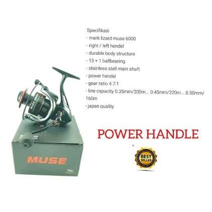 Reel Laut Lizard Muse 6000 Power Handle Super Halus
